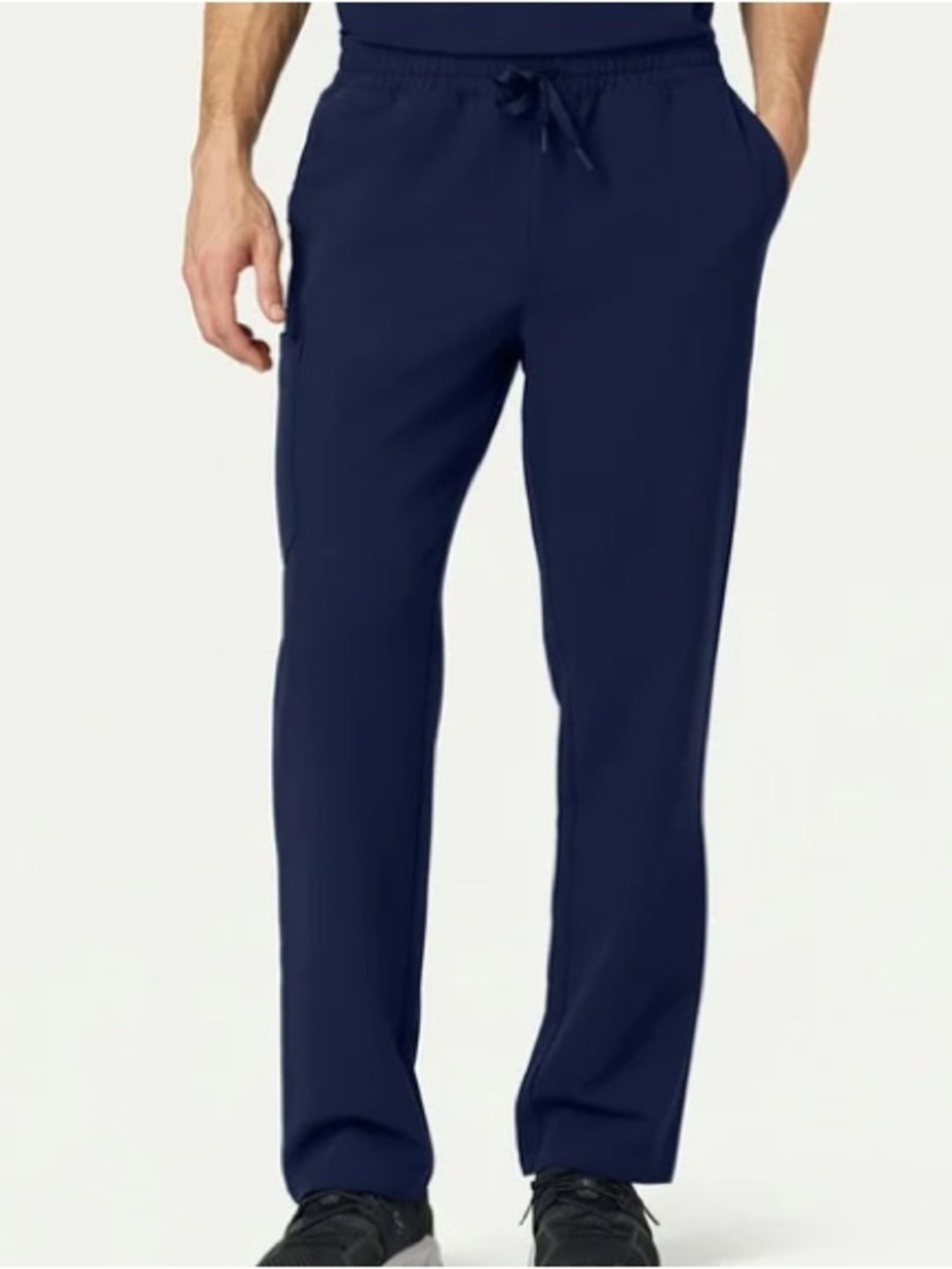 Mens JAANUU Rhodes Straight-Leg Scrub Pant Midnight Navy Size Medium